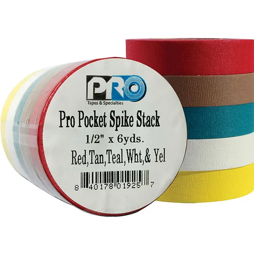 ProTape Pocket Spike Stack 1/2" x 6yd - Bright Colors